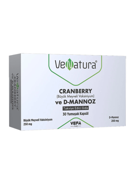 VeNatura Cranberry ve D-Mannoz Takviye Edici Gıda 30 Yumuşak Kapsül