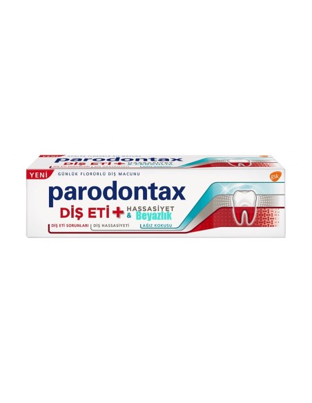 Parodontax Diş Eti & Hassasiyet & Ferahlık & Beyazlatıcı Diş Macunu 75ml (S.K.T 11-2023)