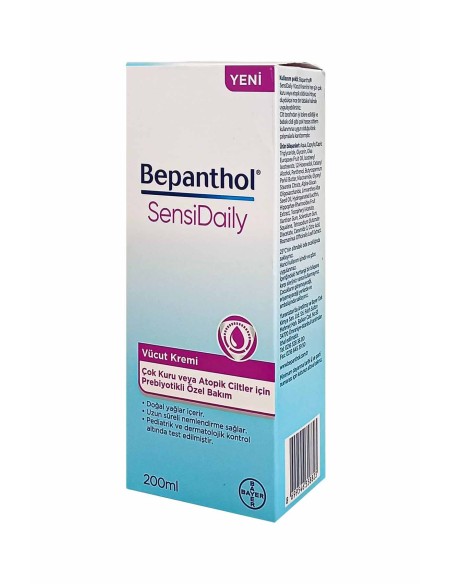 Bepanthol SensiDaily Vücut Kremi 200 ml (S.K.T 12-2023)