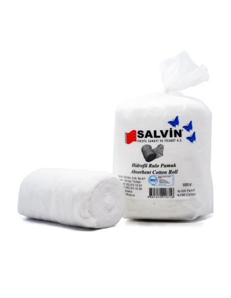 Salvin Hidrofil Rulo Pamuk 1000gr (S.K.T 12-2026)