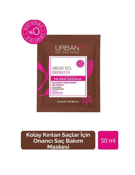 Urban Care Argan Oil & Keratin Yoğun Onarıcı Saç Maskesi 50 ml