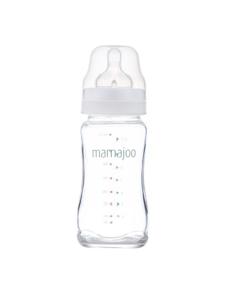 Mamajoo Cam Biberon 240 ml & Anti-Kolik Biberon Emziği No:2 / M (S.K.T 01-2027)