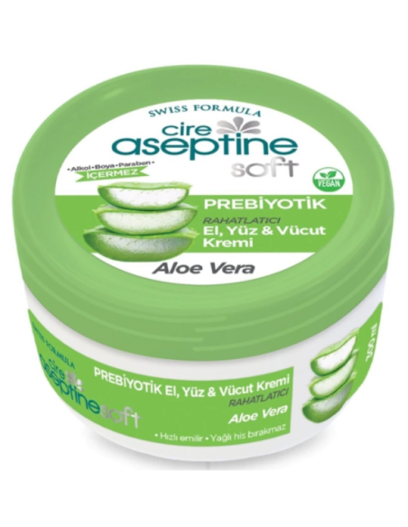 Cire Aseptine Soft Prebiyotik Aloevera El Yüz Vücut Kremi 300 Ml