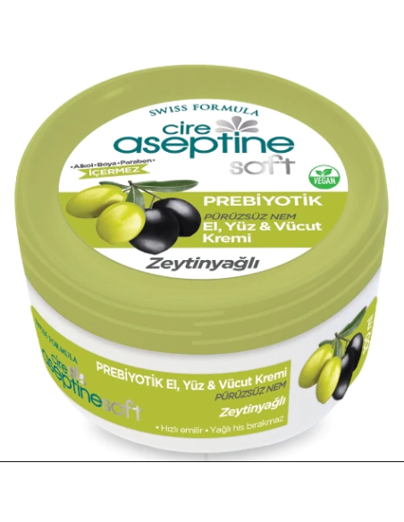 Cire Aseptine Soft Zeytinyağlı Nemlendirici Pürüzsüzleştirici Prebiyotikli Krem 100 ml