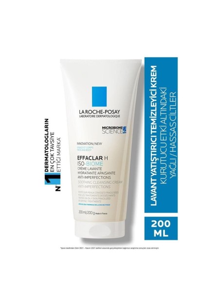 La Roche Posay Effaclar H Iso-Biome Lavant Temizleyici Krem 200 ml (S.K.T 01-2025)