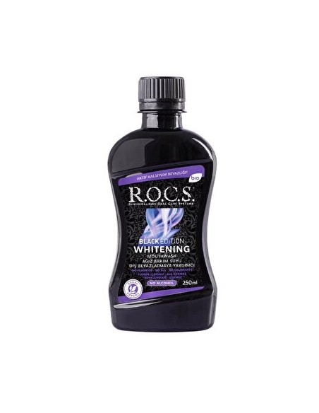 Rocs Black Edition Whitening Ağız Bakım Suyu 250 ml (S.K.T 11-2023)