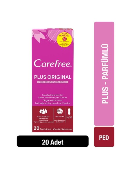 Carefree Plus Normal Günlük Ped 20 Adet