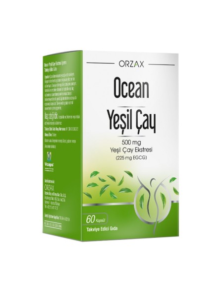 Ocean Green Tea Takviye Edici Gıda 60 Kapsül (S.K.T 10-2024)