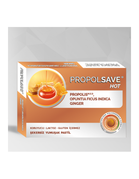 PropolSave Hot Propolis ve Zencefil Pastil 12 Adet (S.K.T 01-2023)