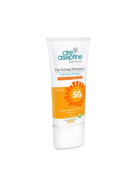 Cire Aseptine Yüz Güneş Koruyucu Spf50+ Karma ve Yağlı Ciltler 50 ml