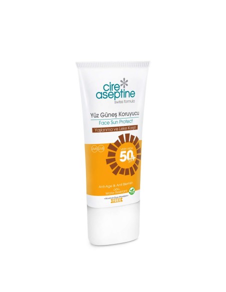 Cire Aseptine Yüz Güneş Koruyucu Spf50+ Yaşlanma ve Leke Karşıtı 50 ml