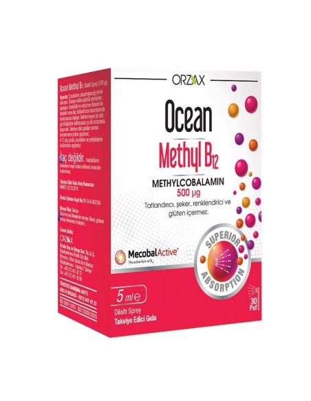 Ocean Methyl B12 500 mg Sprey 5 ml (S.K.T 03-2024)