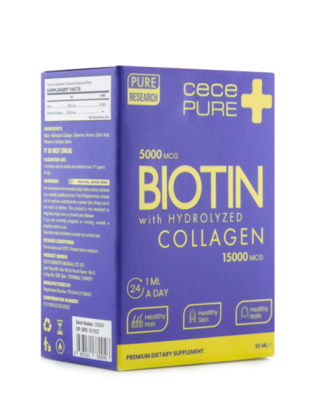 CecePure Likit Biotin &Collagen 500 mcg 30 ml (S.K.T 05-2025)