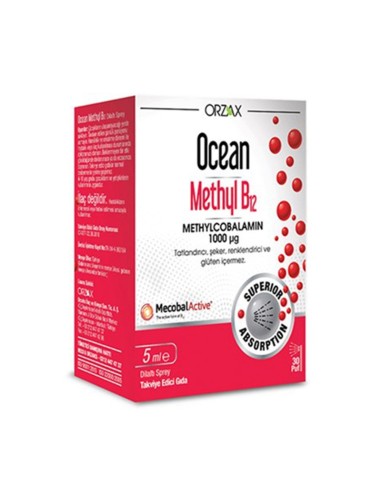 Ocean Methyl B12 1000 mg Sprey 5 ml (S.K.T 04-2024)