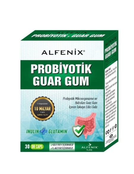 Alfenix Probiyotik Guar Gum 30 Dr Kapsül (S.K.T 01-2024)