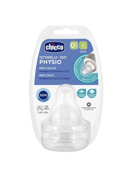 Chicco Physio 2’li Biberon Emziği 0+ Ay Yavaş Akış