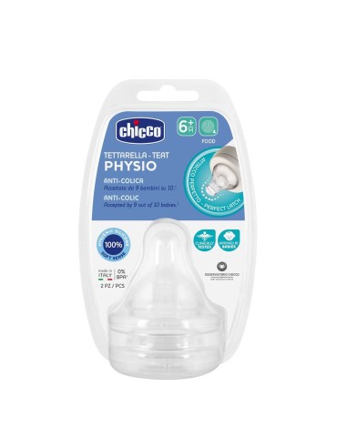 Chicco Physio 2’li Biberon Emziği 6+ Ay Mama Akış