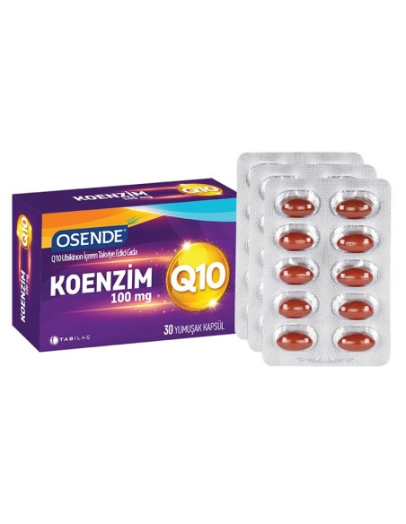 Osende Koenzim 100mg Q10 30 Yumuşak Kapsül