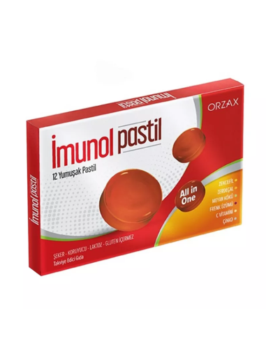 Orzax İmunol 12 Yumuşak Pastil