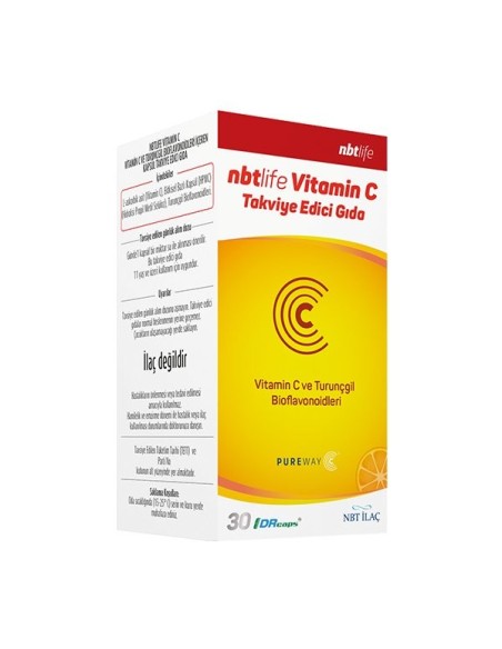 NBT life Vitamin C Takviye Edici Gıda 30 Kapsül