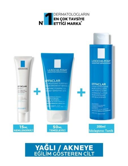 La Roche Posay Effaclar Yağlı / Akneli Ciltler İçin Pürüzsüzleştirici Bakım Seti