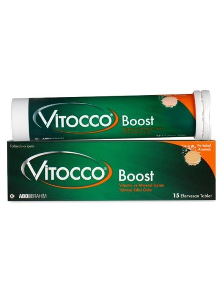 Vitocco Boost Vitamin Mineral İçeren Takviye Edici Gıda 15 Efervesan Tablet