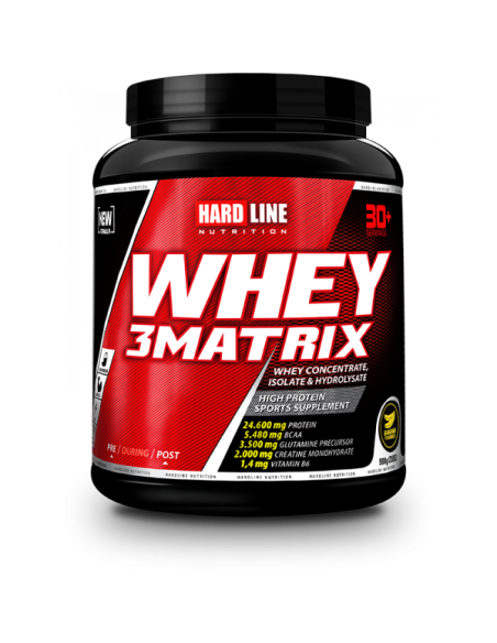 Hardline Whey 3Matrix Protein 908gr Muz