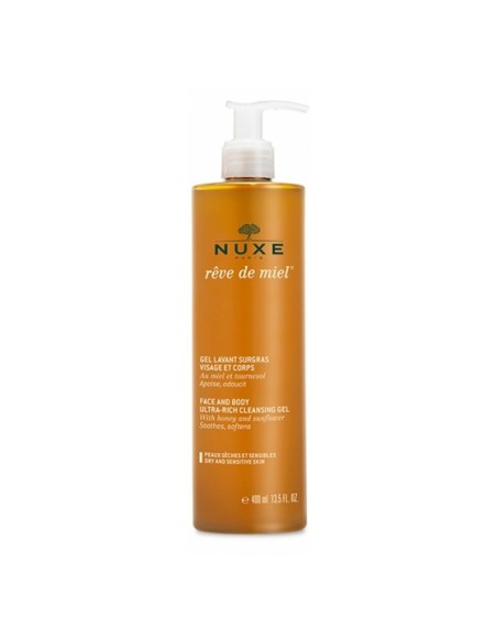 Nuxe Reve de Miel Gel Lavant Surgras Visage et Corps 400 ML