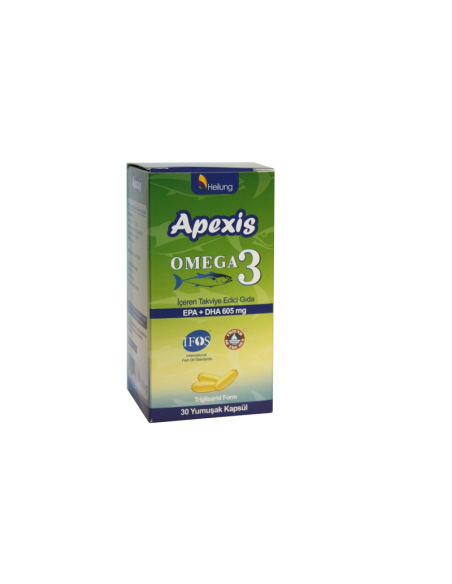 Apexis Omega-3 İçeren Takviye Edici Gıda 30 Kapsül