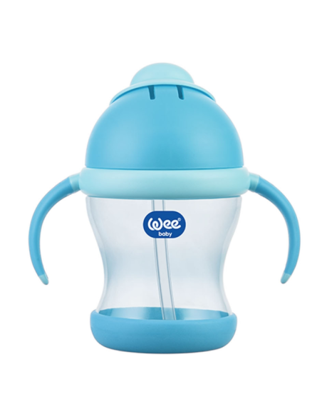 Wee Baby Kulplu Pipetli Bardak 6+Ay 200 ml ( 170 ) Mavi