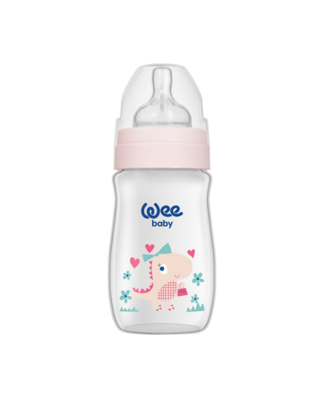 Wee Baby Klasik Geniş Ağızlı PP Biberon 0-6 Ay 250 ml ( 136 ) Pembe