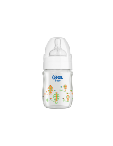 Wee Baby  Klasik Geniş Ağızlı Isıya Dayanıklı Cam Biberon 0-6 Ay 120 ml ( 139 ) Beyaz