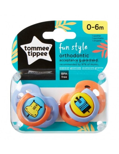 Tommee Tippee Antyime Emzik 2'li 0-6 Ay Mor - Turuncu