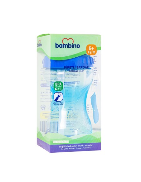 Bambino Pipetli Bardak 6+ Ay ( P6143 ) Mavi