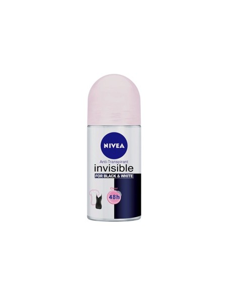 Nivea Invisible For Black & White Deo Roll On 50 ml Clear