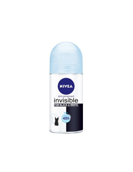 Nivea Invisible For Black & White Deo Roll On 50 ml Pure