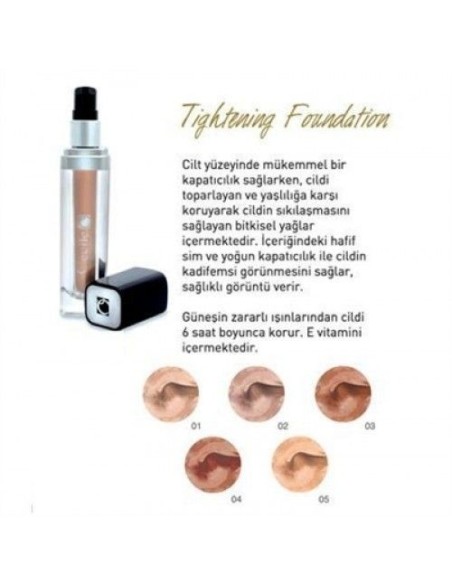 Cecile Tightening Foundation, Likit Fondöten, Kapatıcı 01