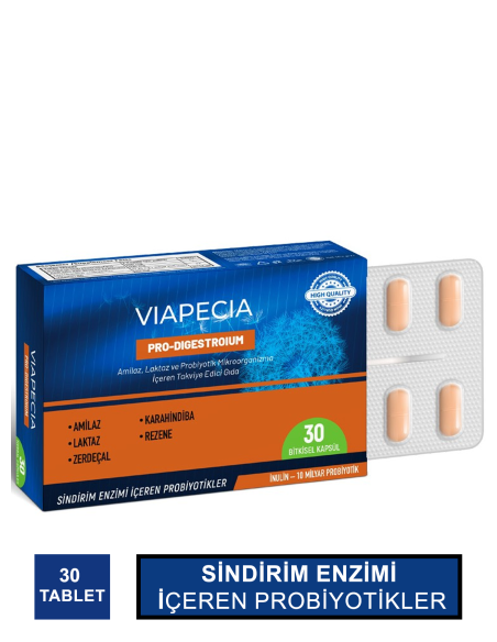 Viapecia  Pro Digestroium 30 Kapsül (S.K.T 07-2025) 