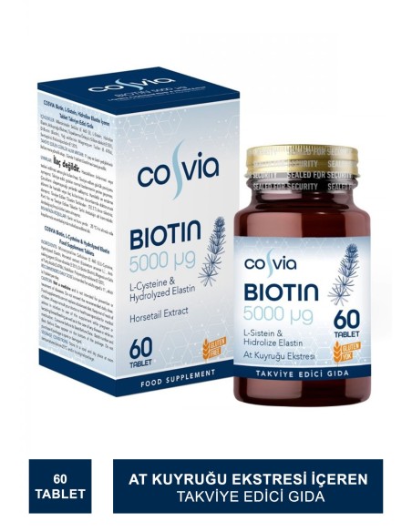 Cosvia Biotin 5000mg 60 Tablet (S.K.T 05-2025) 