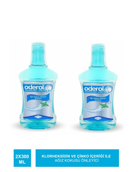 Oderol Ağız Kokusu Giderici Solüsyon 300 ml x 2 Adet 