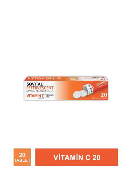 Sovital Vitamin C 20 Efervesan Tablet (S.K.T 10-2023) 