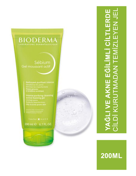 Bioderma Sebium Foaming Gel Active 200 ml (S.K.T 12-2024) 