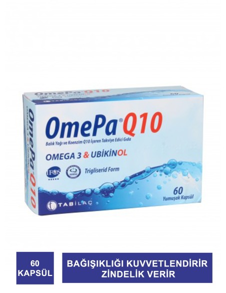 OmePa Q10 Omega3 & Ubikinol 60 Kapsül (S.K.T 10-2024) 