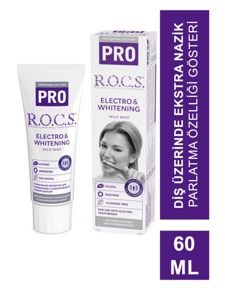 Rocs Pro Electro & Whitening Diş Macunu 60 ml (S.K.T 03-2025) 