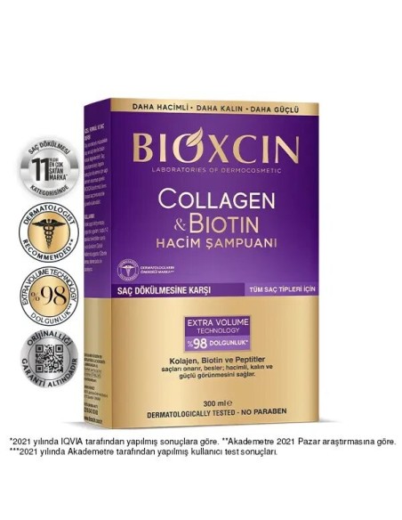 Bioxcin Collagen & Biotin Hacim Şampuanı 300 ml 