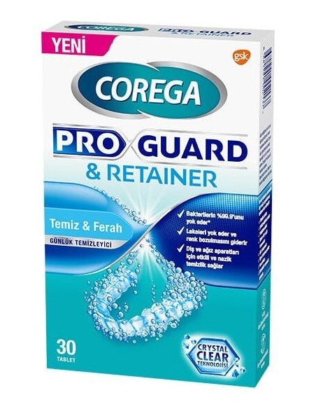 Corega Proguard & Retainer Temizleyici 30 Tablet (S.K.T 03-2024) 