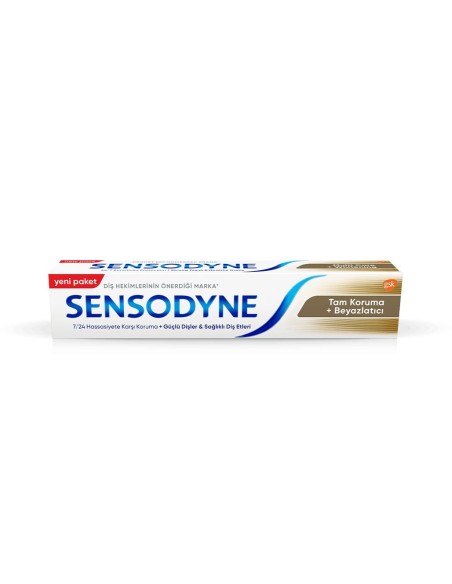 Sensodyne Tam Koruma + Beyazlatıcı Diş Macunu 75 ml (S.K.T 10-2024) 