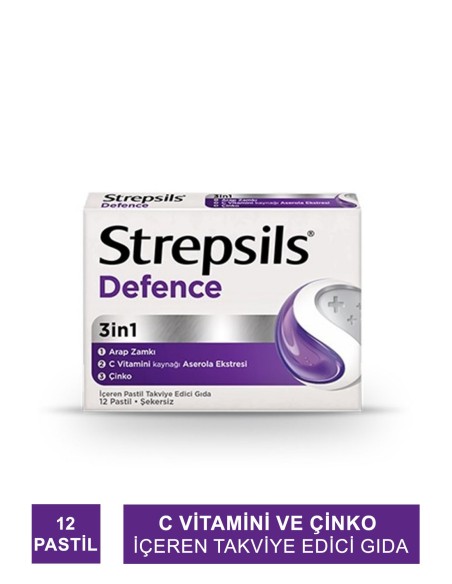 Strepsils Defence 3in1 12 Pastil (S.K.T 11-2024) 