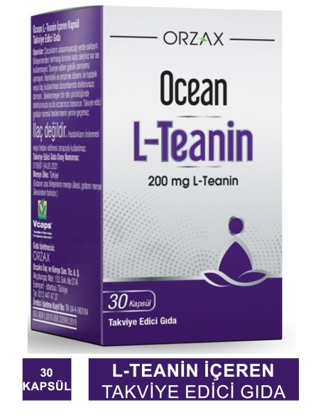 Ocean L-Teanin 30 Kapsül (S.K.T 01-2026) 