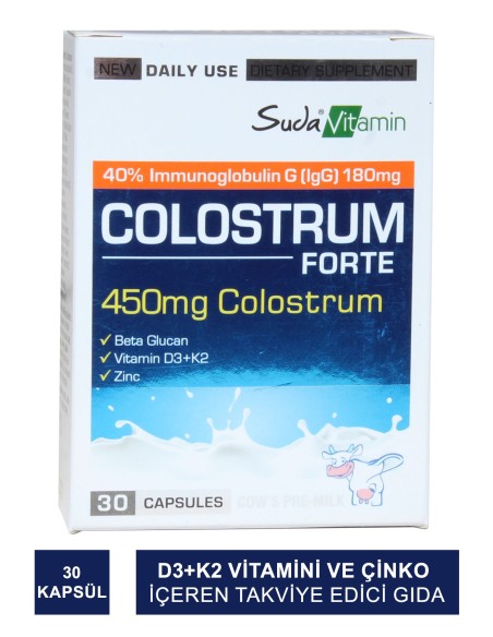 Suda Vitamin Colostrum Forte 30 Kapsül (S.K.T 07-2025) 